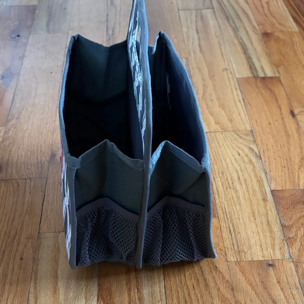 Thirty-One Glamour Girl Makeup Organizer - Gray and Red